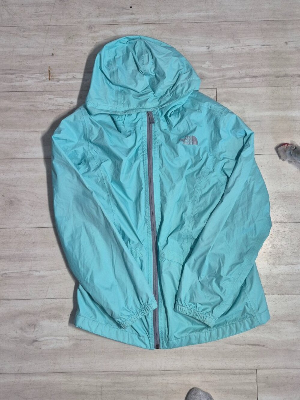 The North Face Windbreaker Jacket Turquoise Blue Girls XL